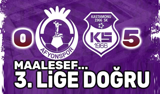 3. lige doğru: Afyonspor:0 Kastamonuspor:5