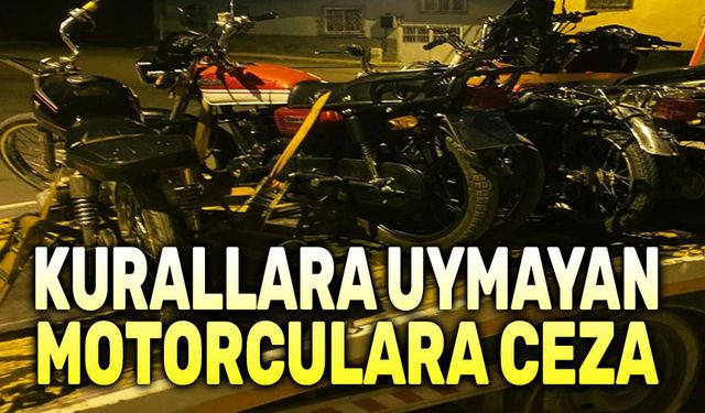 Afyon'da kurallara uymayan motorculara ceza