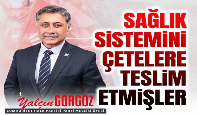 Yalçın Görgöz: Sağlık sistemini çetelere teslim etmişler