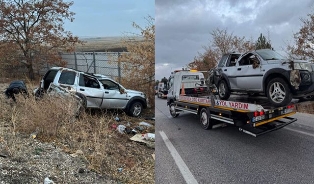 Afyon'da trafik kazası, 2 yaralı