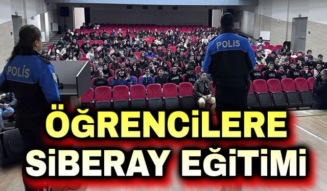 Polisten öğrencilere siberay eğitimi