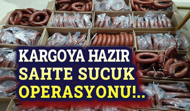 Afyon'da sahte sucuk operasyonu!.. VİDEO HABER