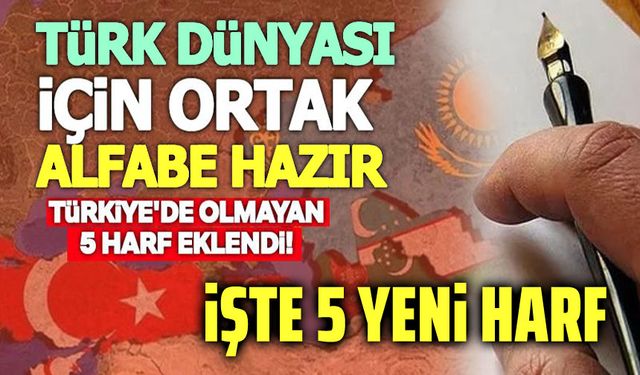 Alfabeye 5 yeni harf ekleniyor!..