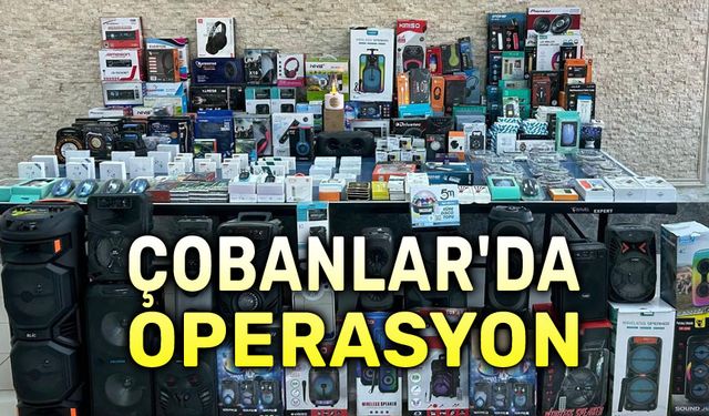 Afyon Çobanlar'da kaçak elektronik eşya operasyonu