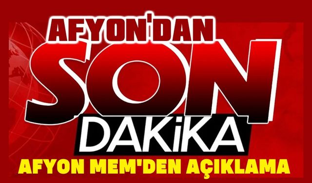 Afyonkarahisar İl Milli Eğitim Müdürlüğünden açıklama!..