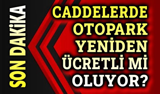 Caddelerdeki otoparklar yeniden ücretli mi oluyor?!..