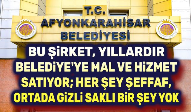 Afyonkarahisar Belediyesinden açıklama!..