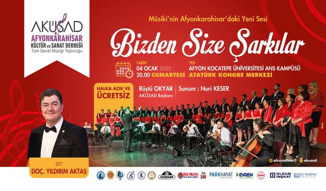 AKÜSAD'dan "Bizden Size Şarkılar" Konseri