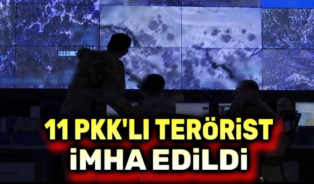 11 PKK'lı teröristin imha edildi