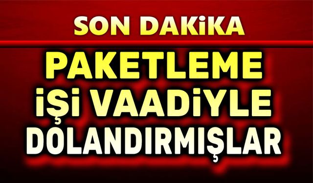 Paketleme işi vaadiyle dolandırmışlar!..