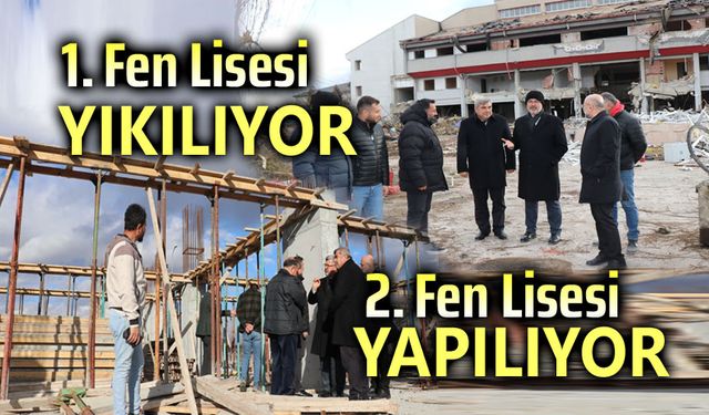 Afyon'da Fen Lisesi binası yıkılıyor, Fen Lisesi inşaatı devam ediyor