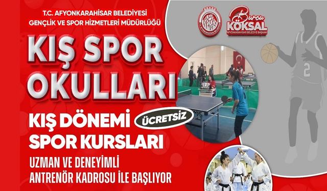 Afyonkarahisar'da kış spor okulları kayıtları başladı