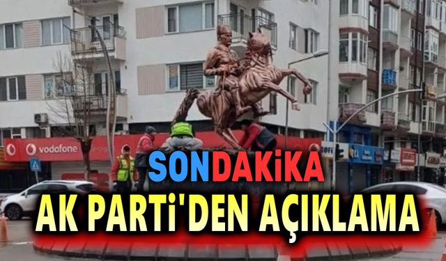 AK Parti'den Belediye'ye çağrı: Atatürk heykeli yeniden yapılsın