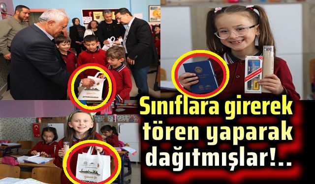 Sınıflara girerek malzeme dağıtmışlar!..