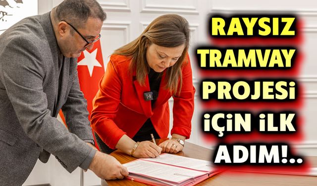 Afyon'da raysız tramvay için ilk adım atıldı!..