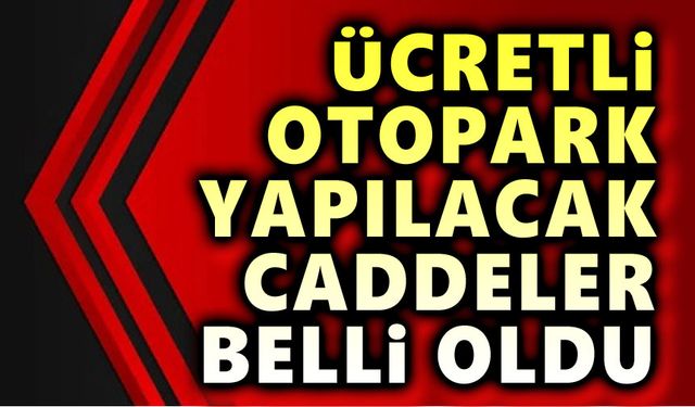 Afyon'da ücretli otopark yapılabilecek caddeler