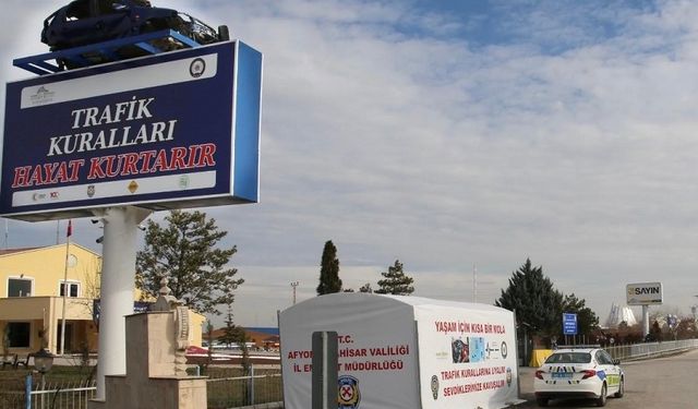 Afyon'da yaşam tünelinde trafik eğitimi