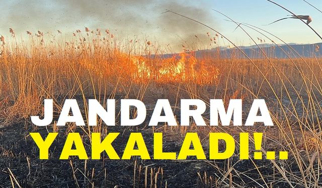 Jandarma Eber Gölü’nü yakmaya çalışan şahsı yakaladı!..