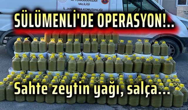 Afyon Sülümenli'de sahte gıda operasyonu!..