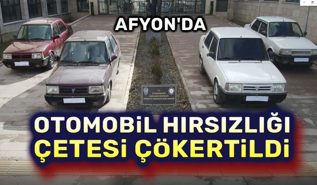 Afyon'da oto hırsızlığı çetesi çökertildi