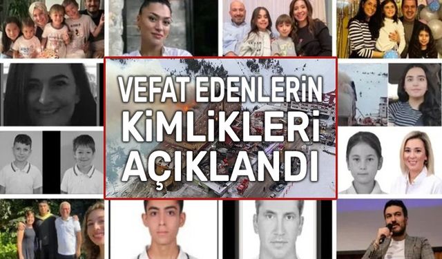 Otel yangınında vefat edenlerin kimlikleri açıklandı