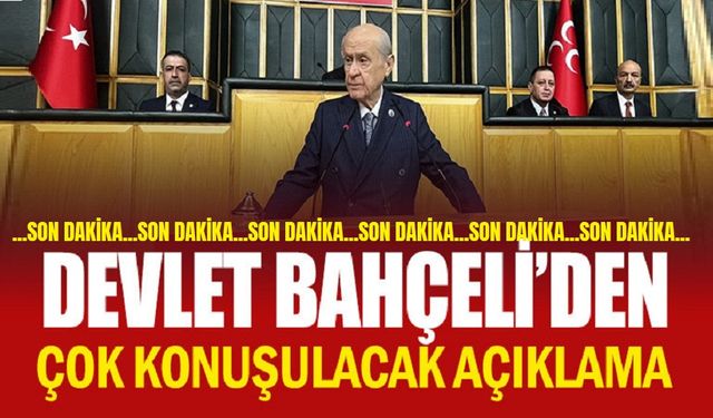 Devlet Bahçeli'den ateşkes açıklaması