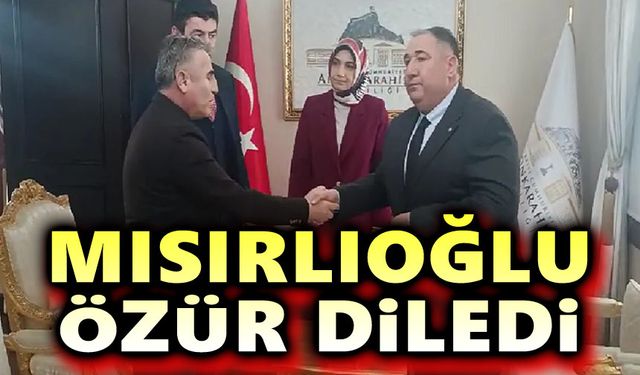 Mısırlıoğlu, kamuoyu önünde özür diledi