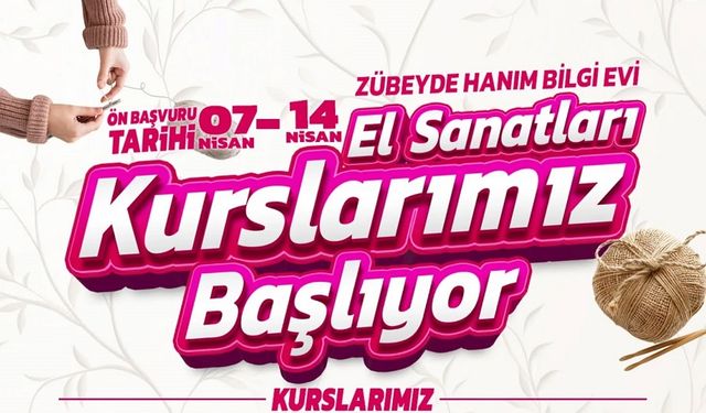 Afyon'da el sanatları kursları başlıyor