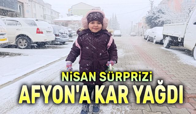 Nisan sürprizi: Afyon'a kar yağdı!..