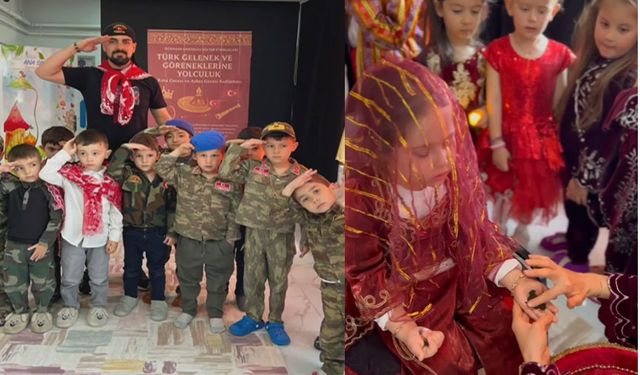 İscehisar Anaokulu’nda kına ve asker eğlencesi etkinliği