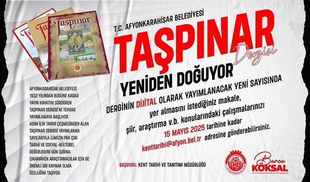 Taşpınar Dergisi Yeniden Okurlarıyla Buluşuyor