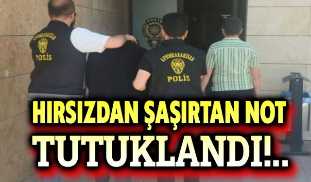 Gece girdiği kafeyi soyan hırsızdan şaşırtan not