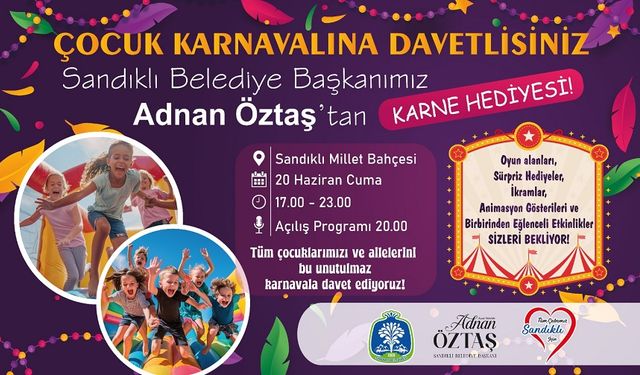 Sandıklı'da çocuk karnavalı