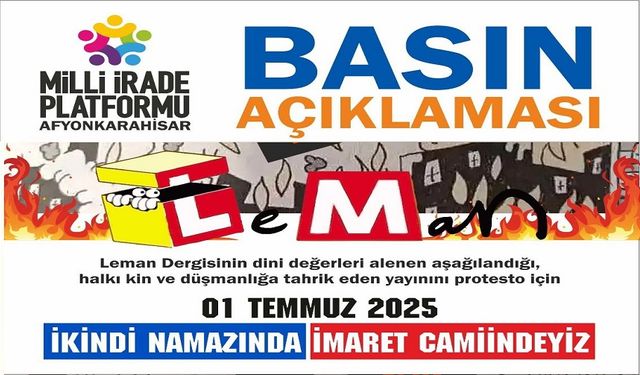 Leman Dergisi protesto edilecek