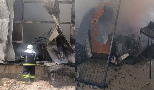 Sanayi sitesinde bir işletmede yangın çıktı