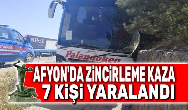 Afyon'da Yolcu otobüsü, tır, otomobil birbirine girdi: 7 yaralı