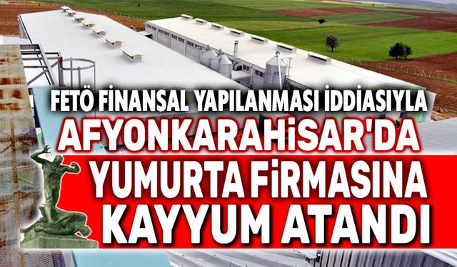 Afyon'da bir yumurta şirketine Fetö nedeniyle kayyum atandı
