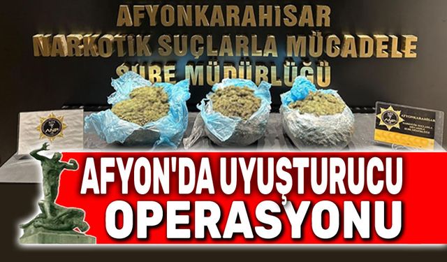 Afyon'da uyuşturucu operasyonu