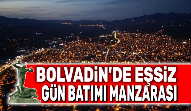 Bolvadin'de eşsiz gün batımı manzarası