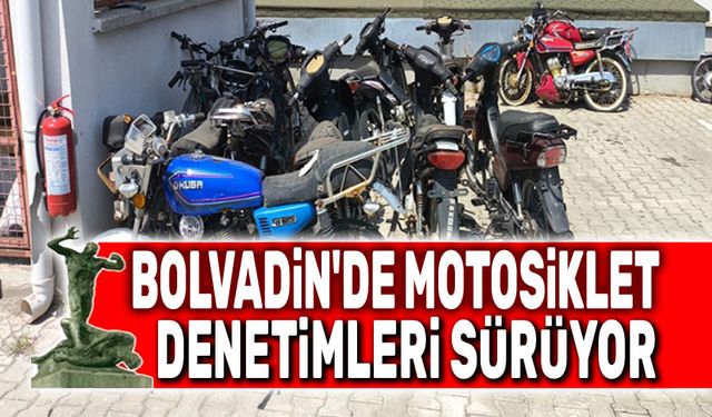 Bolvadin'de motosiklet denetimleri sürüyor