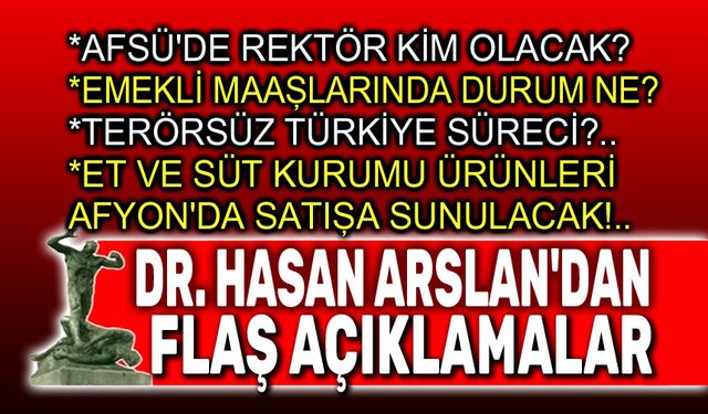 Dr. Hasan Arslan: Et Süt Kurumu ürünleri Afyon'da satılacak
