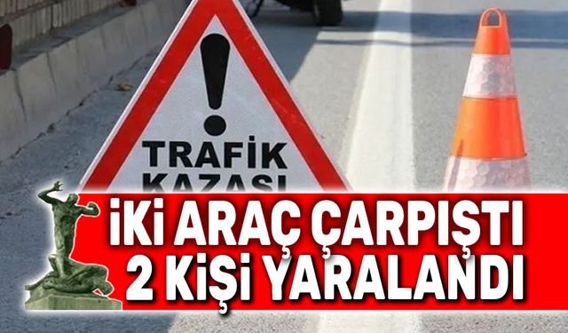 Afyon'da iki araç çarpıştı, 2 kişi yaralandı
