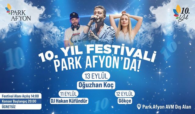 Park Afyon AVM’den 10. Yıl Festivali