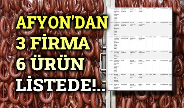 Sucukta Afyon'dan 3 firma ve 6 ürün!..