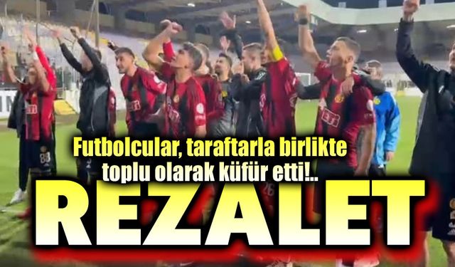 Eskişehirsporlu futbolcular, taraftarla birlikte toplu olarak küfür etti!..