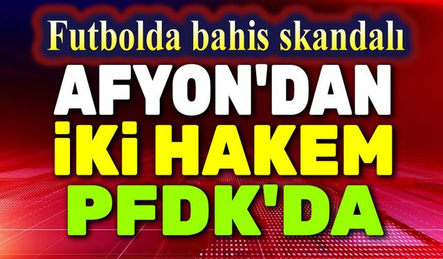 Afyon bölgesinden iki hakem PFDK'da