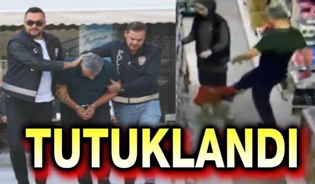 Markette çocuğunu tekmeleyen baba tutuklandı