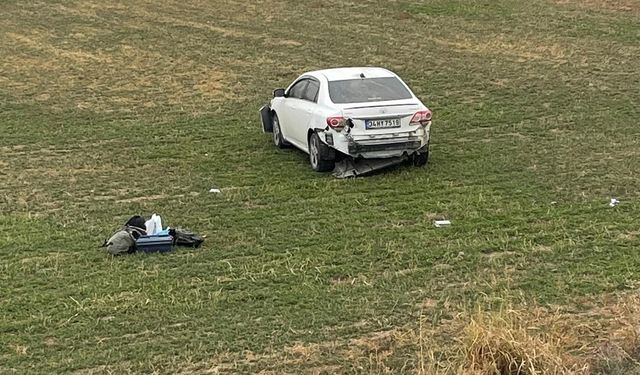 Otomobil şarampole girdi, sürücü yaralandı