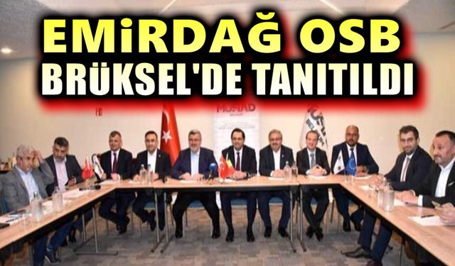 Emirdağ OSB, Brüksel'de tanıtıldı