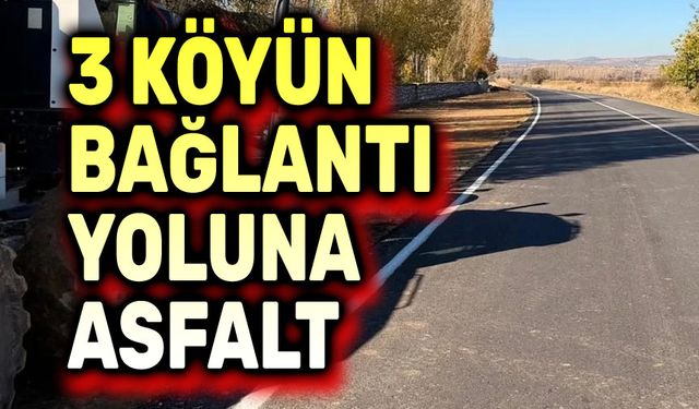 3 köyün bağlantı yolu asfaltlandı